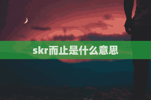 skr而止是什么意思(sker sker什么意思)